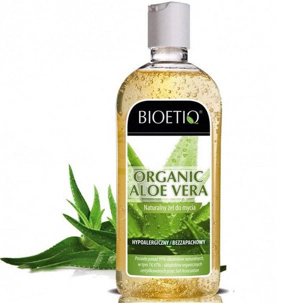 Naturalny Żel Do Mycia Ciała i Twarzy Aloe Vera 300ml Bioetiq NaszeNaturalne Organic Aloe Vera