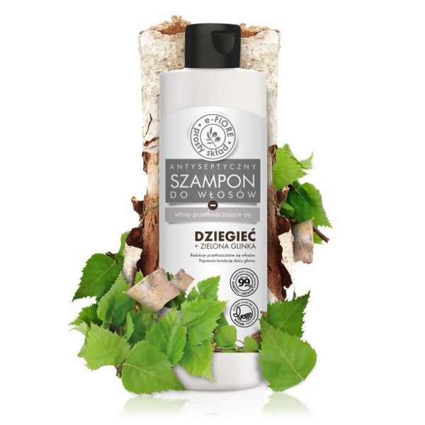 Szampon Dziegciowy z Glinką Zieloną 280ml E-Fiore NaszeNaturalne Big Szampon Dziegiec Wizualizacja