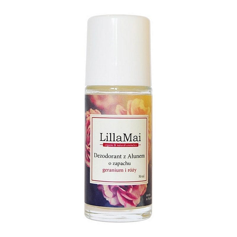 Dezodorant z ałunem o zapachu róży i geranium LillaMai