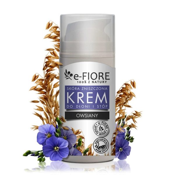 Krem Owsiany z Lnem i Olejkiem Pomarańczowym 100ml E-Fiore NaszeNaturalne Krem Owsiany Z Lnem I Olejkiem Pomarańczowym