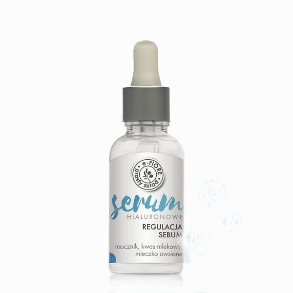 Serum Hialuronowe do Cery Tłustej Trądzikowej Mleczko Owsiane 30ml E-Fiore NaszeNaturalne Serum Hialuronowe Do Cery Tlustej