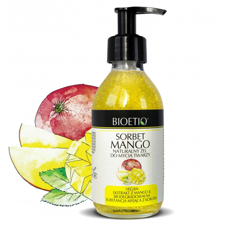 bioetiq-sorbet-mango-naturalny-zel-do-mycia-twarzy-bez sls- łagodny- wegański