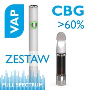 VAP Zestaw Aerozol do aromaterapii z CBG 60% Bateria PENN slime + wkład 1ml Biomi Farm