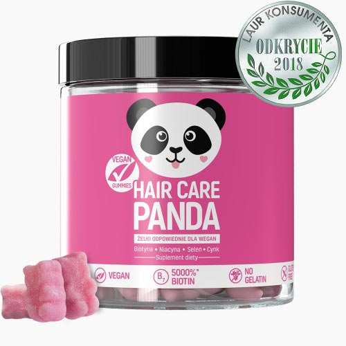 Hair Care Panda Witaminy Na Włosy w Żelkach 300g Noble Health