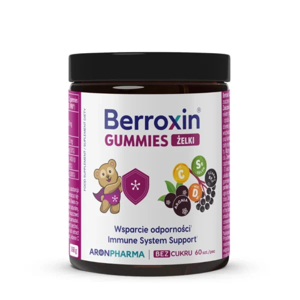 Berroxin Gummies Żelki Dla Dzieci 60 Sztuk AronPharma berroxin gummies,berroxin żelki,żelki na odporność,żelki dla dzieci witaminy NaszeNaturalne Berroxin_gummies