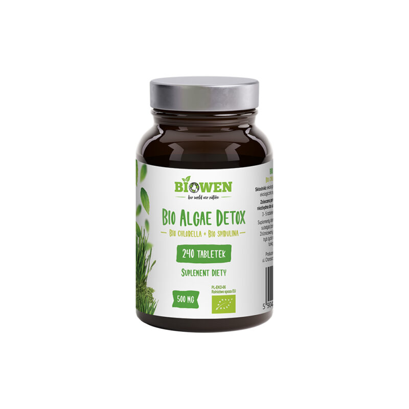 BIO Algae Detox Chlorella + Spirulina Oczyszczanie 240 Tabletek BIOWEN NaszeNaturalne Biowen Algae Detox