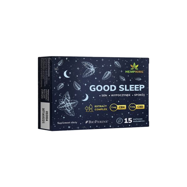 Good Sleep z CBD i CBN 15 Kapsułek HempKing NaszeNaturalne Good Sleep Front