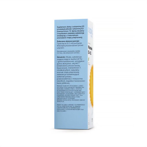 Witamina D3 + K2 Spray Doustny O Smaku Miętowym 25ml Osavi wit d3 k2,wit d3 + k2mk7 naturalna,wit d3 k2 mk7,witamina d spray dla dzieci,witamina d w sprayu dla dzieci,witamina d w sprayu opinie,wit d w sprayu NaszeNaturalne Suplement-diety-witamina-d3- -k2-25ml-w-sprayu-doustnym-osavi-2