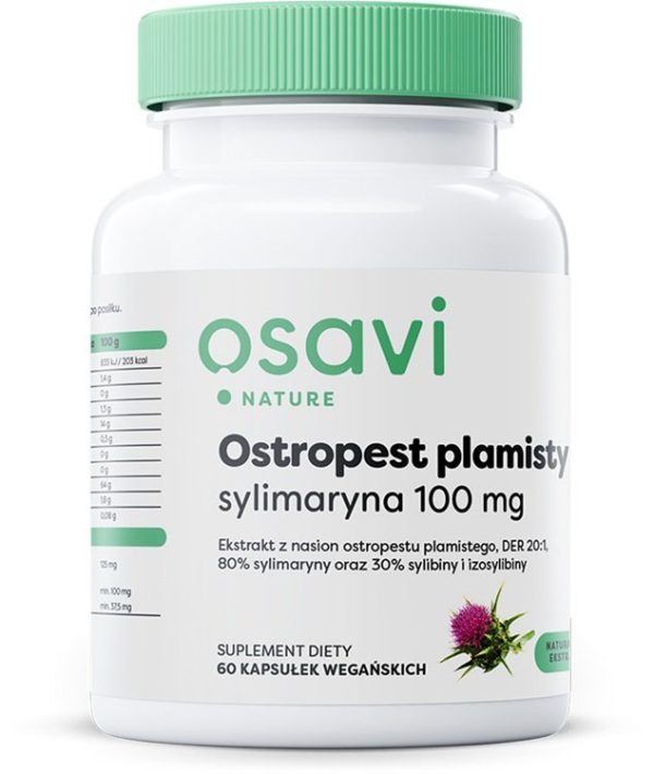 Ostropest Plamisty Sylimaryna 100mg - 120 Kapsułek Osavi NaszeNaturalne W Glowne W