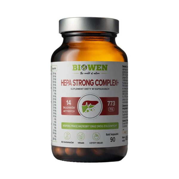 Hepa Strong Complex+ 90 Kaps. BIOWEN hepa strong,hepa strong tabletki,hepa strong complex+ biowen NaszeNaturalne Suplement-hepa-strong-complex --90-kaps.-biowen-1