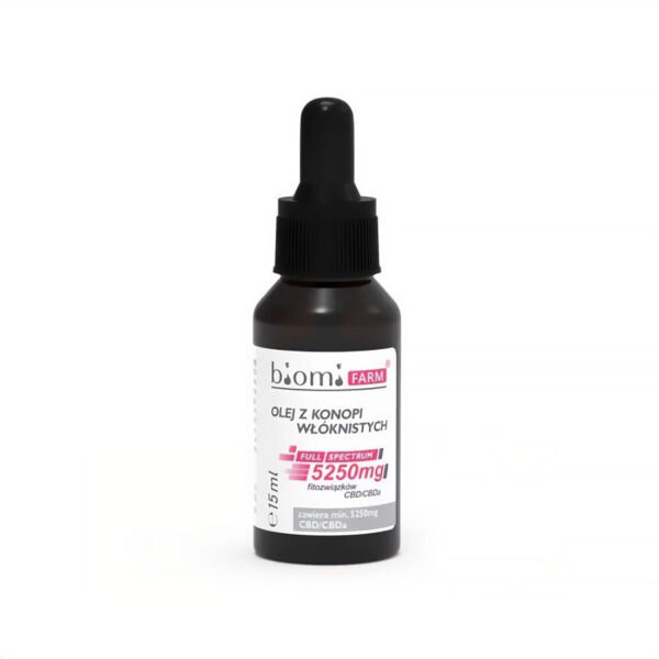 Olej z Konopi Włóknistych Full Spectrum 5250 mg Premium D 15ml Biomi Farm cbd 35,olej cbd 35 NaszeNaturalne Olej-z-konopi-włóknistych-full-spectrum-5250-mg-premium-d-15ml-biomi-farm