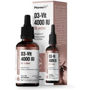 Witamina D3-Vit 4000 IU Oil Active 30ml Pharmovit NaszeNaturalne Pharmovit Witamina D Vit Iu Oil Active Ml