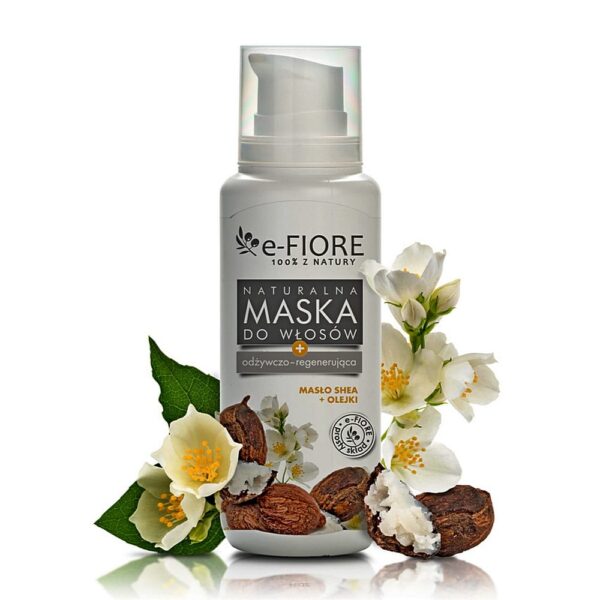 Naturalna Maska Do Włosów Odżywczo-Regenerująca Kokosowa 200ml E-Fiore NaszeNaturalne Maska Do Włosów Zniszczonych