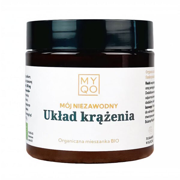 Organiczna mieszanka z grzybów Mój Niezawodny Układ Krążenia 70g. MYQO NaszeNaturalne Organiczna Mieszanka Z Grzybów Mój Niezawodny Układ Krążenia 70g