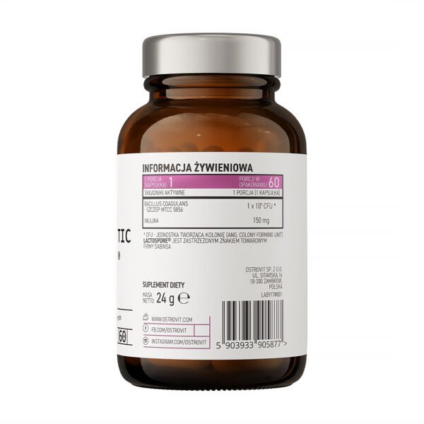 Suplement diety PRO-60 BIOTIC LactoSpore 60 kaps. OstroVit NaszeNaturalne Ostrovit Pharma Pro 60 Biotic Lactospore 60 Kapsulek 3