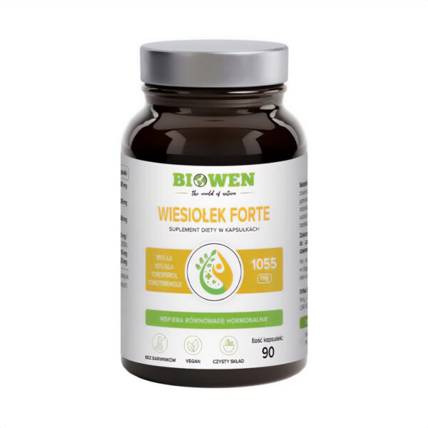 Suplement diety Wiesiołek Forte 1050mg 90kaps na układ hormonalny Biowen NaszeNaturalne Suplement-diety-wiesiołek-forte-1050mg-90kaps-na-układ-hormonalny-biowen