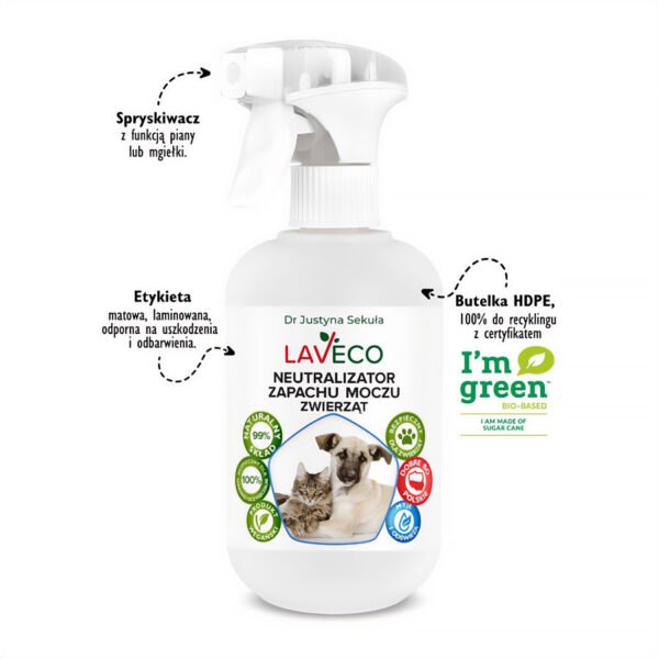 Neutralizator zapachu moczu zwierząt 500ml Laveco NaszeNaturalne Neutralizator-zapachu-moczu-zwierząt-500ml-laveco-3