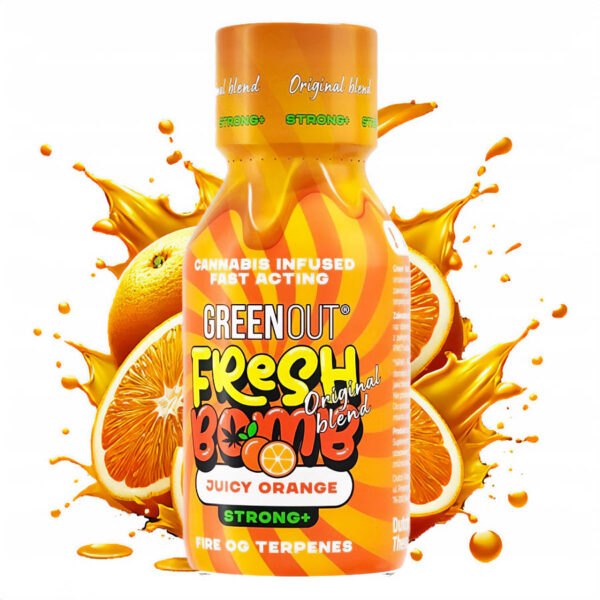 Olejek Shot konopny Green Out Fresh Bomb Juicy Orange Strong+ 100ml NaszeNaturalne Olejek-shot-konopny-green-out-fresh-bomb-juicy-orange-strong -100ml-2