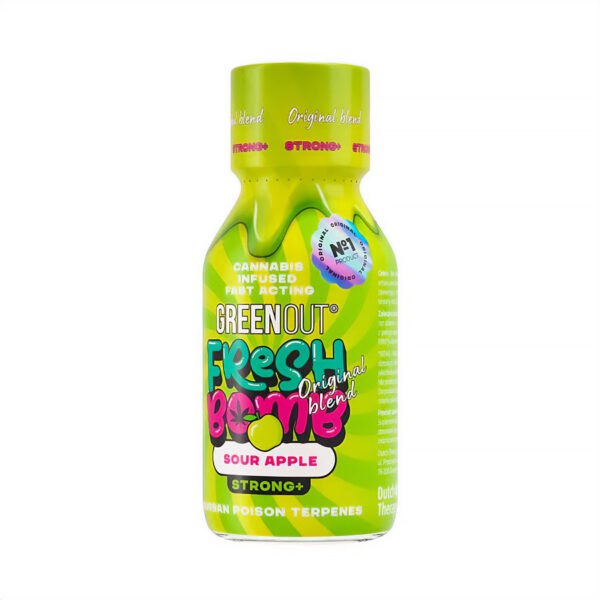 Olejek Shot konopny Green Out Fresh Bomb Sour Apple Strong+ 100ml NaszeNaturalne Olejek-shot-konopny-green-out-fresh-bomb-sour-apple-strong -100ml-1