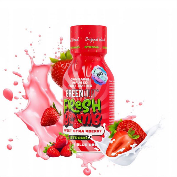Olejek Shot konopny Green Out Fresh Bomb Sweet Strawberry Strong+ 100ml NaszeNaturalne Olejek-shot-konopny-green-out-fresh-bomb-sweet-strawberry-strong -100ml-2