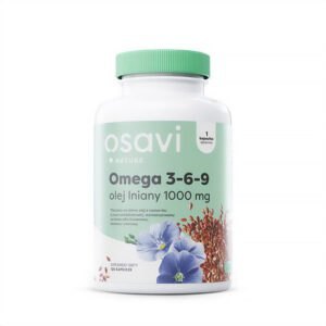 Suplement diety Omega 3-6-9 Olej Lniany 1000mg, 120 kapsułek Osavi NaszeNaturalne Suplement-diety-omega-3-6-9-olej-lniany-1000mg,-120-kapsułek-osavi-1