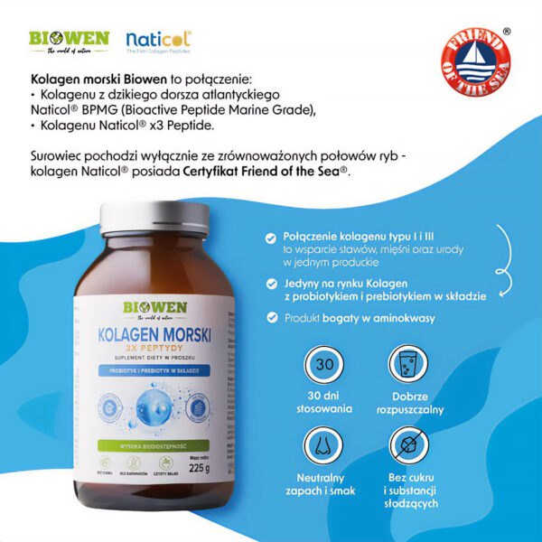 Probiotyk i prebiotyk Kolagen Morski Biowen w proszku 225g NaszeNaturalne Probiotyk-i-prebiotyk-kolagen-morski-biowen-w-proszku-225g-3