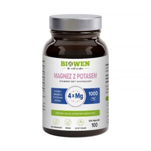 Suplement Magnez z potasem 1000mg 100 kaps. Biowen NaszeNaturalne Suplement-magnez-z-potasem-1000mg-100-kaps.-biowen